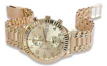 Zegarek męski Kraków z różowego złota 14k 585 Geneve mw007r&mbw006r