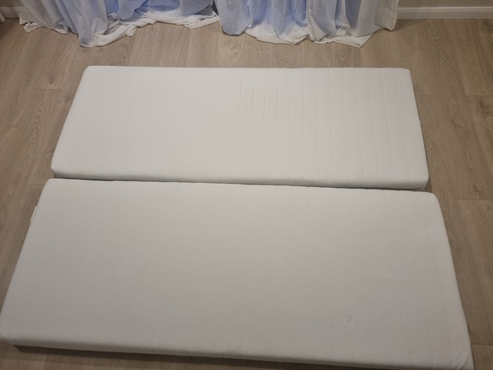 Rozkładane łóżko Brimnes Ikea + materacce. Możliwy dowóz*