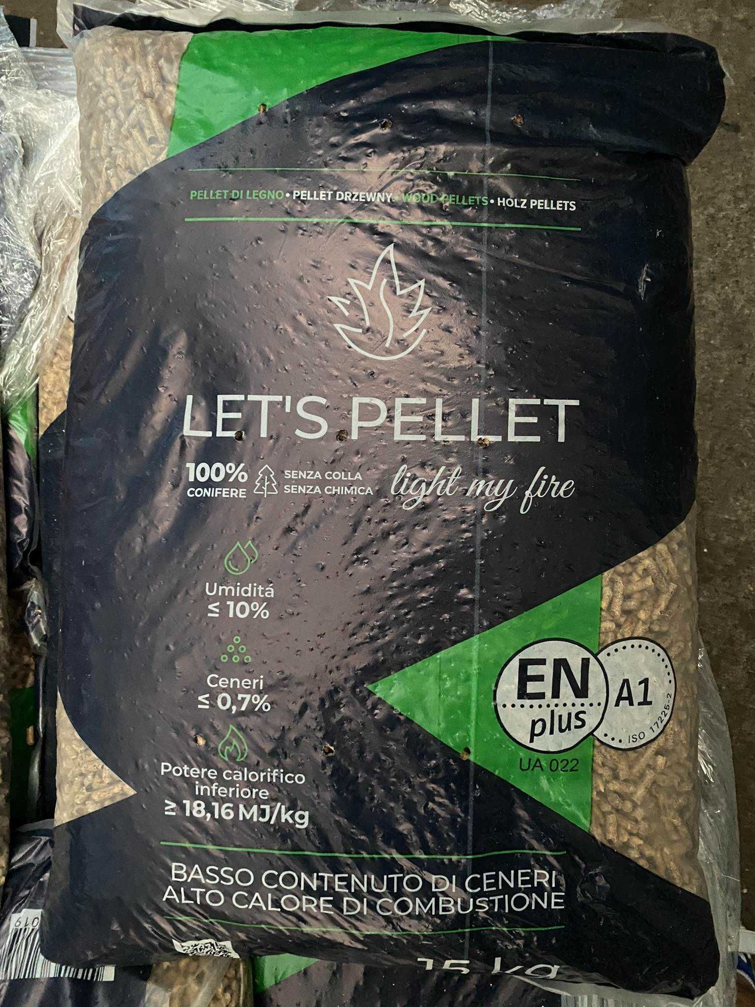Pellet drzewny LET'S PELLET 100% drewno 6mm