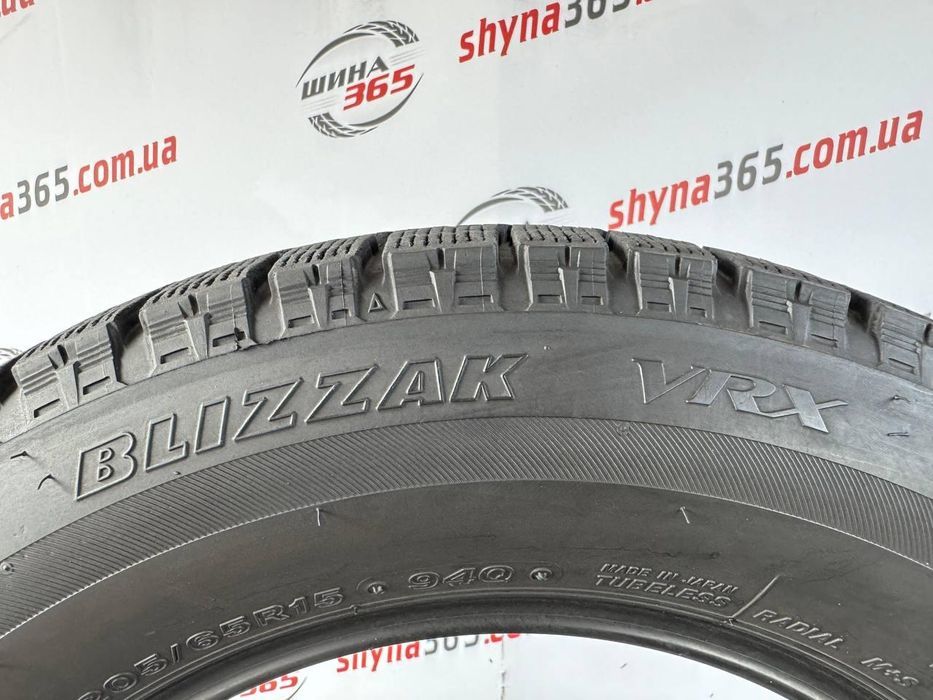 205/65 r15 bridgestone blizzak vrx 7mm шини бу зима
