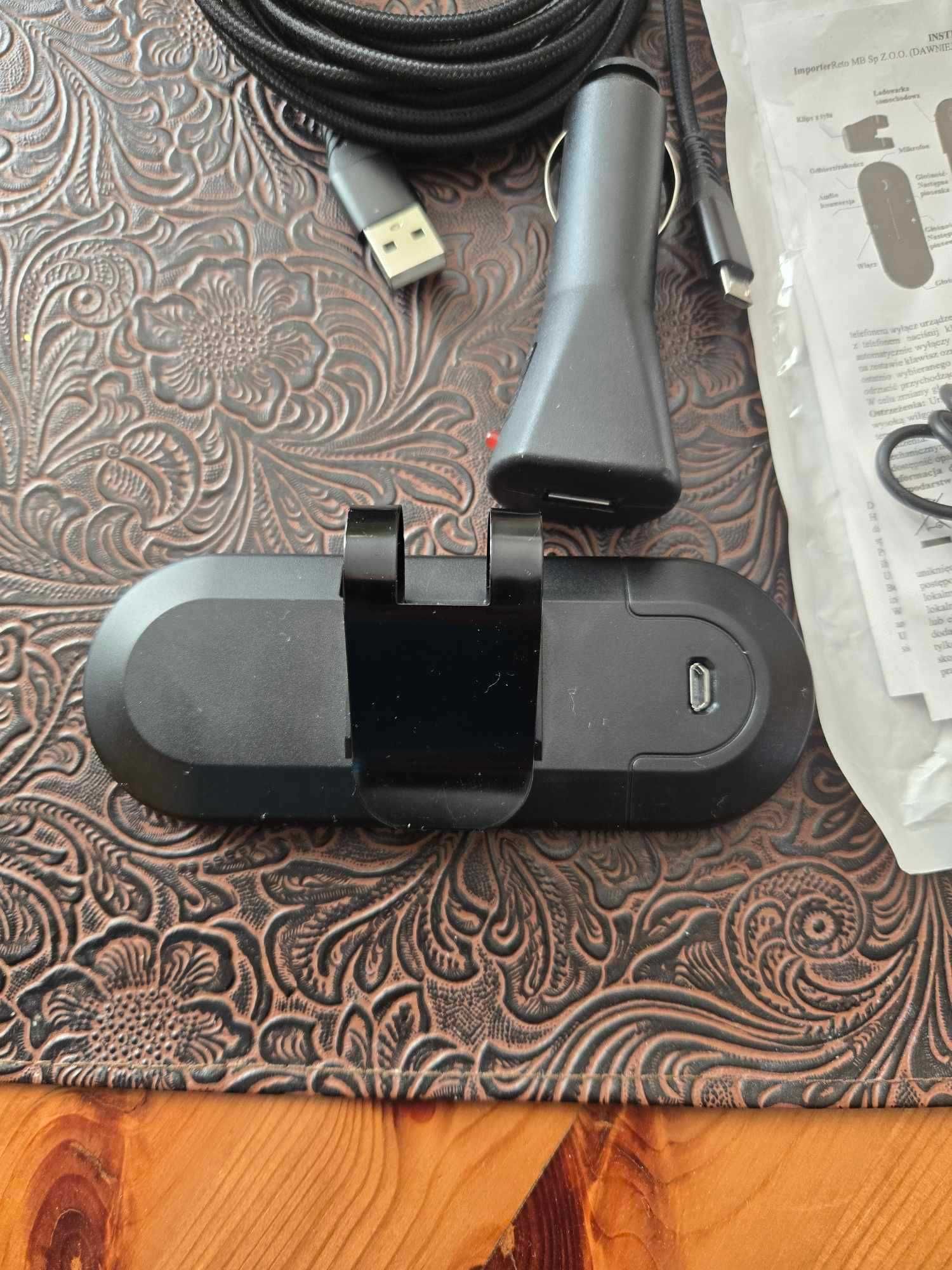 Zestaw głośnomówiący Bluetooth + przewód 3m - okazja !!!