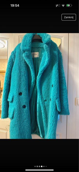 Plasz Maxmara Teddy kolor turkusowy