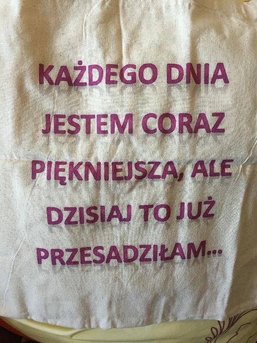 Nowa torba worek na zakupy Każdego dnia jestem coraz piękniejsza...