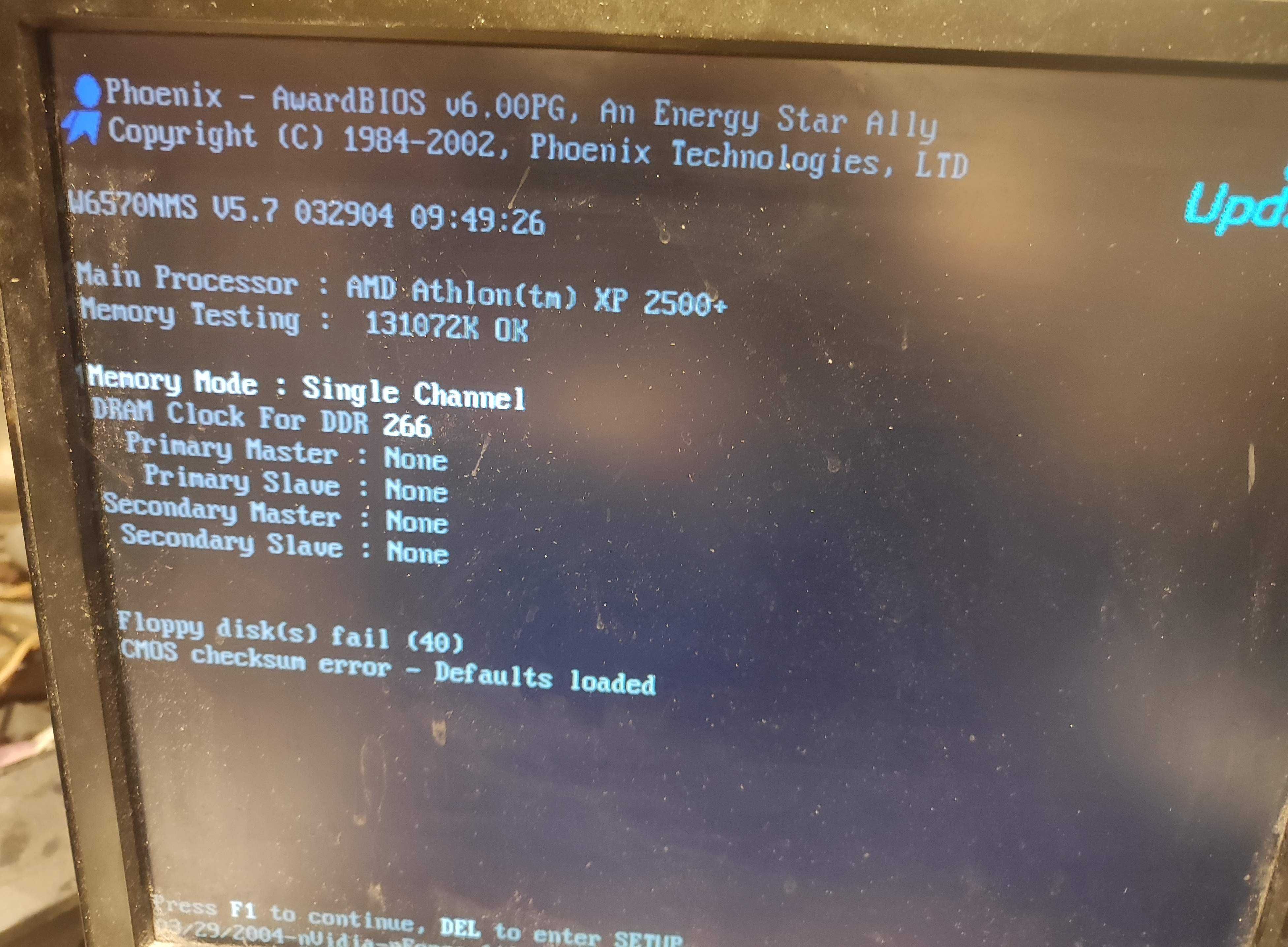płyta MS-6570 VER:1 / Atlon XP 2500+/ ram