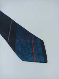 Missoni granatowy kolorowy jedwabny krawat w paski