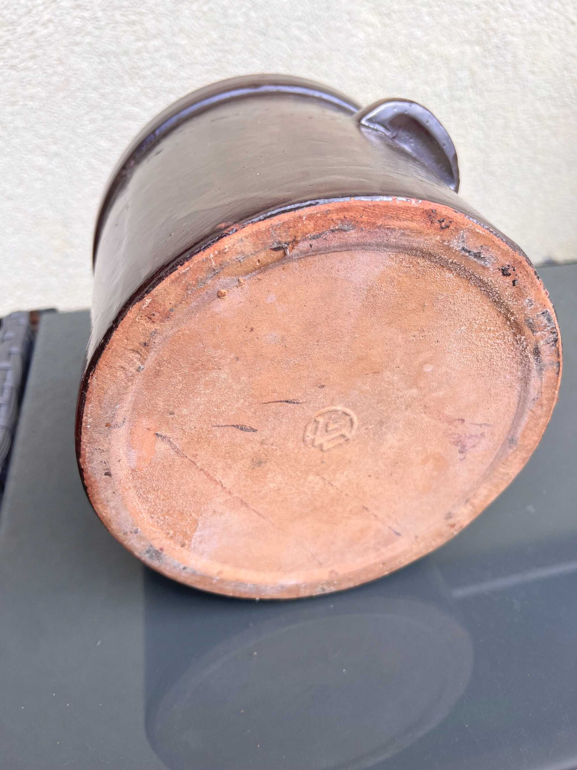 kamionka porcelit gliniak PRL garnek  deko vintage kolekcja