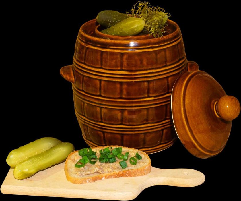 Beczka hermetyczna do kiszenia ogórków kapusty warzyw kamionka 3,2l