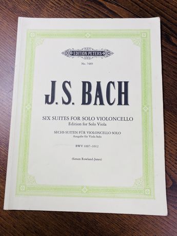 Partituras Six Suites for Solo Violoncello Transcrito para Viola