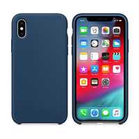 Soft Color Case Elastyczne  Matowe Etui Do Iphone X/ Xs Granatowy