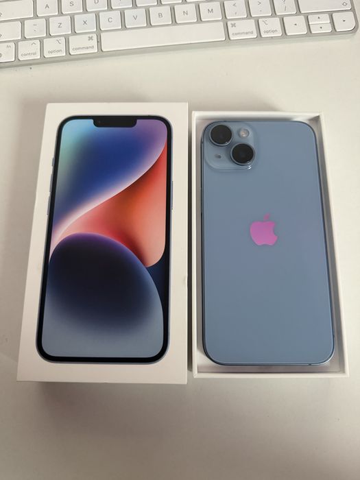 iPhone 14 128gb Blue Stan Idealny eSIM Bateria 95% od nowości