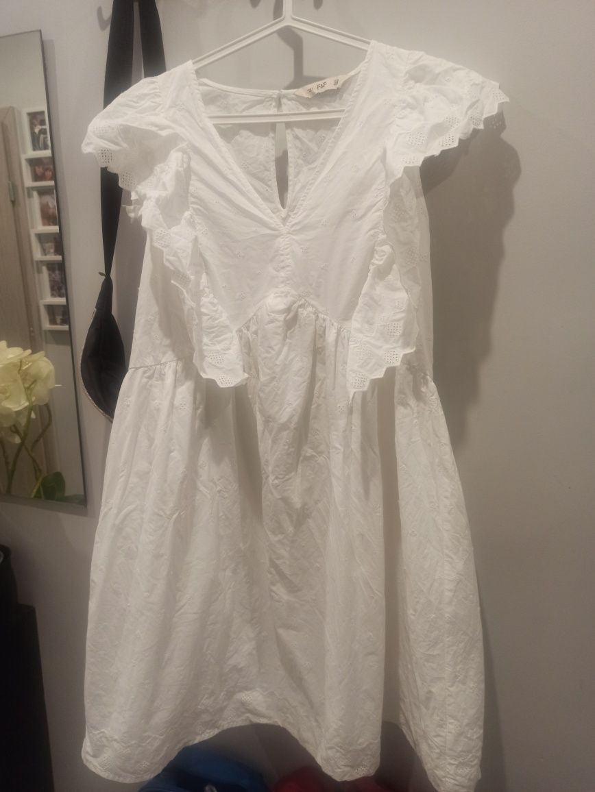 sukienka babydoll ażurowa F&F r.40 bawełna