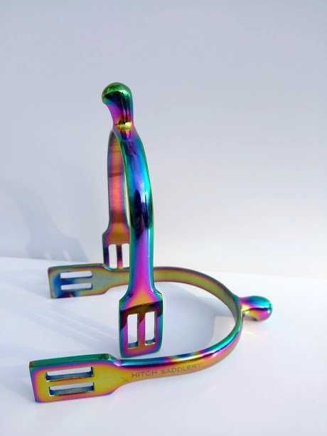 Ostrogi tęczowe NOWE zaokrąglone dla DZIECKA