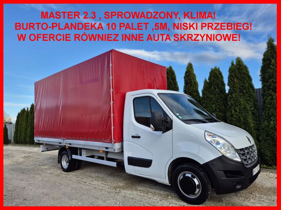 Renault MASTER 2.3  Plandeka 10 palet, Skrzynia 5m, Klima, Sprowadzony!