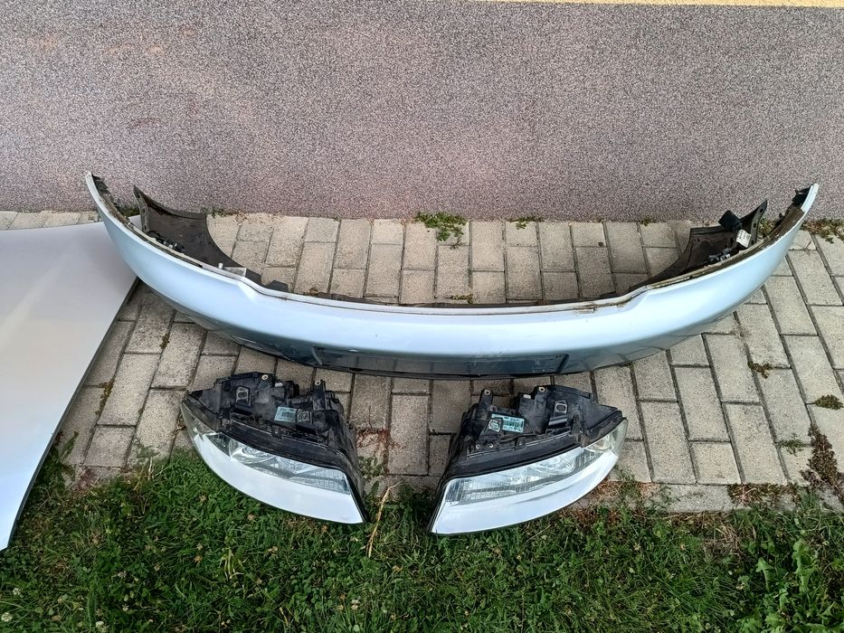 Maska zderzak lampy przód EU grill LY7W Audi A4 B6 części