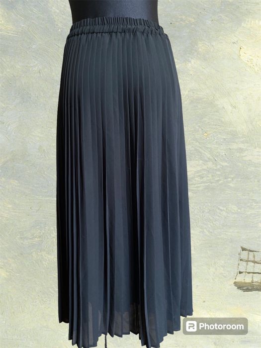 Spódnica długa czarna  maxi alternative gothic plisowana  40 M L