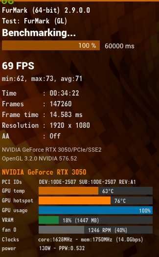 Відеокарта Palit RTX 3050 8Gb StormX
