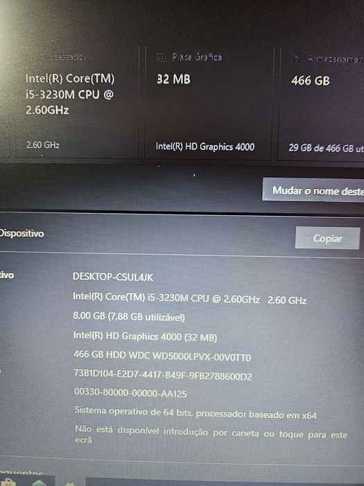 HP probock 4340s i5 323M .8gb RAM .DDR3.hdd 500gb .