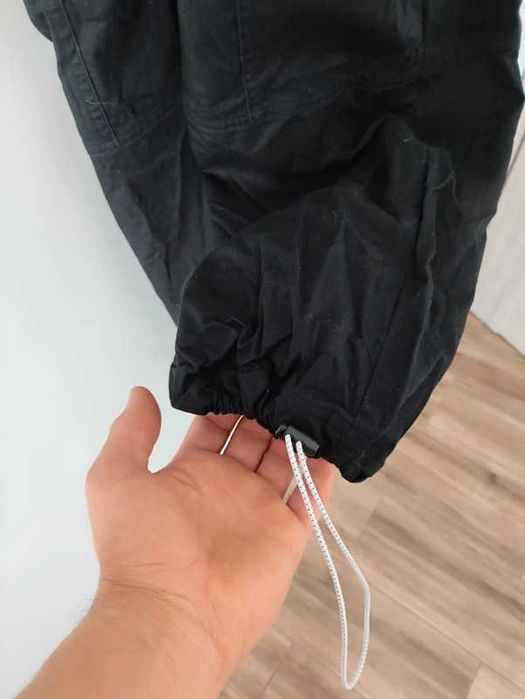 Reebok czarne spodnie bojówki baggy r M y2k
