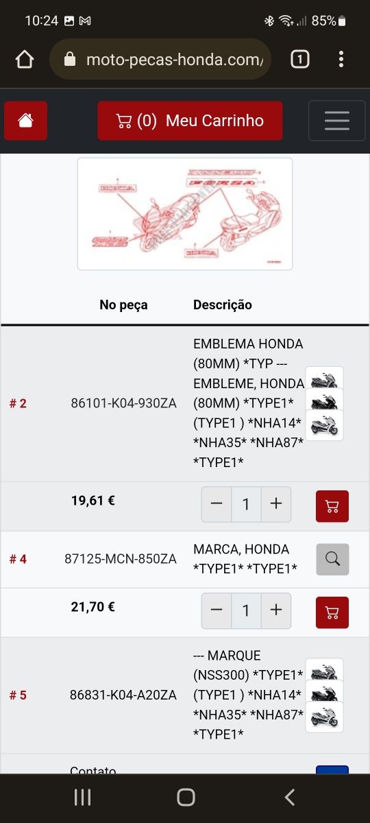 Legendas Honda Forza