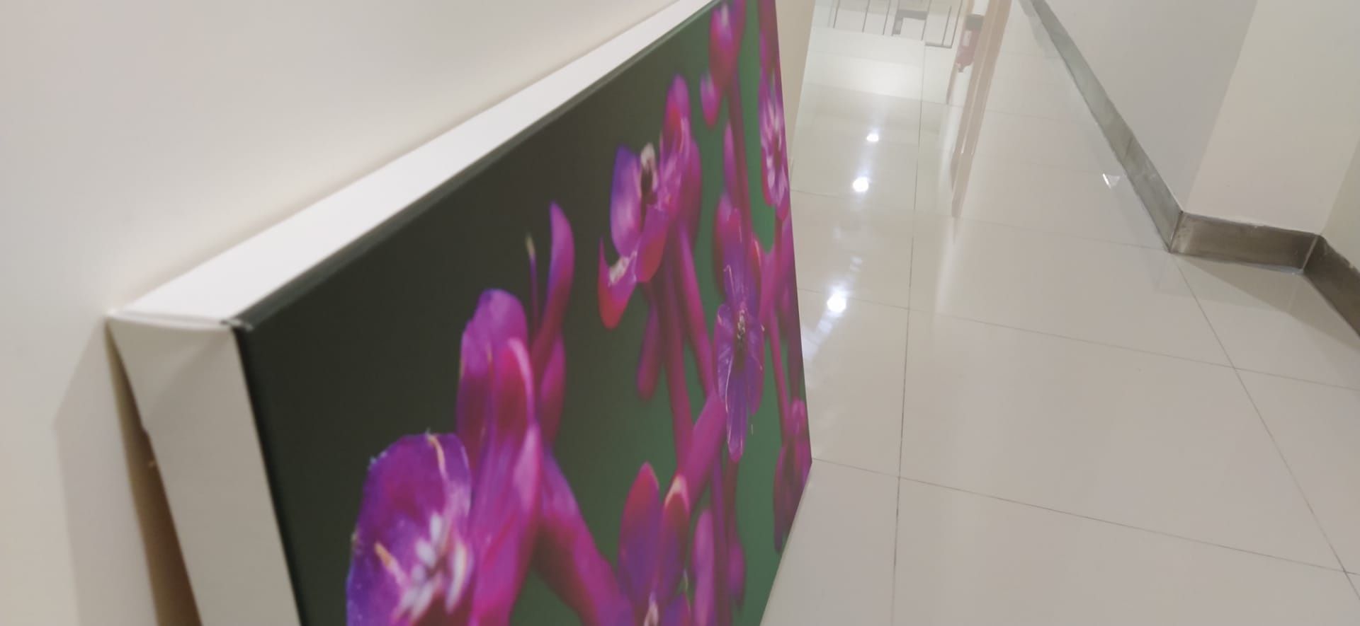 Tela realista - quadro com flor rosa