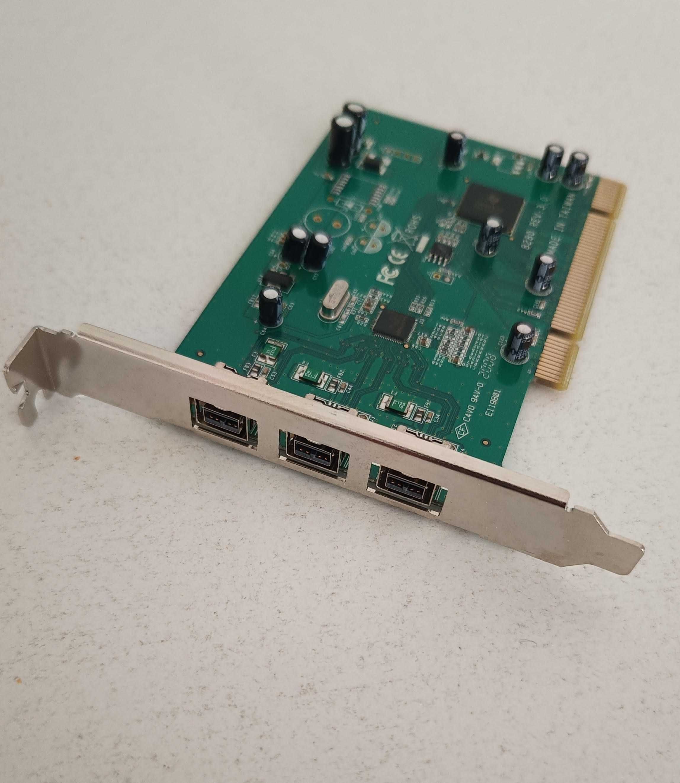 IOCREST 3 porty 1394B porty Firewire karta  PCI 1394 karta TI8280