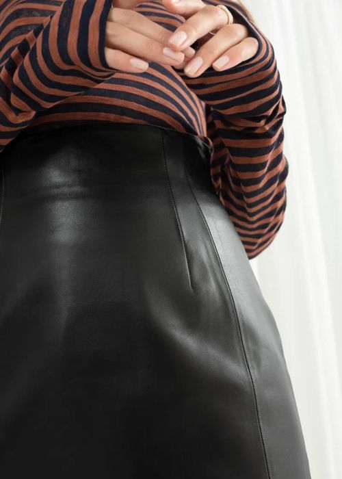 Спідниця & Other stories 100% шкіра