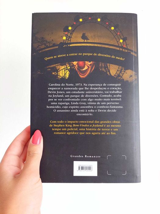 Livro "Bem-vindos a Joyland" de Stephen King