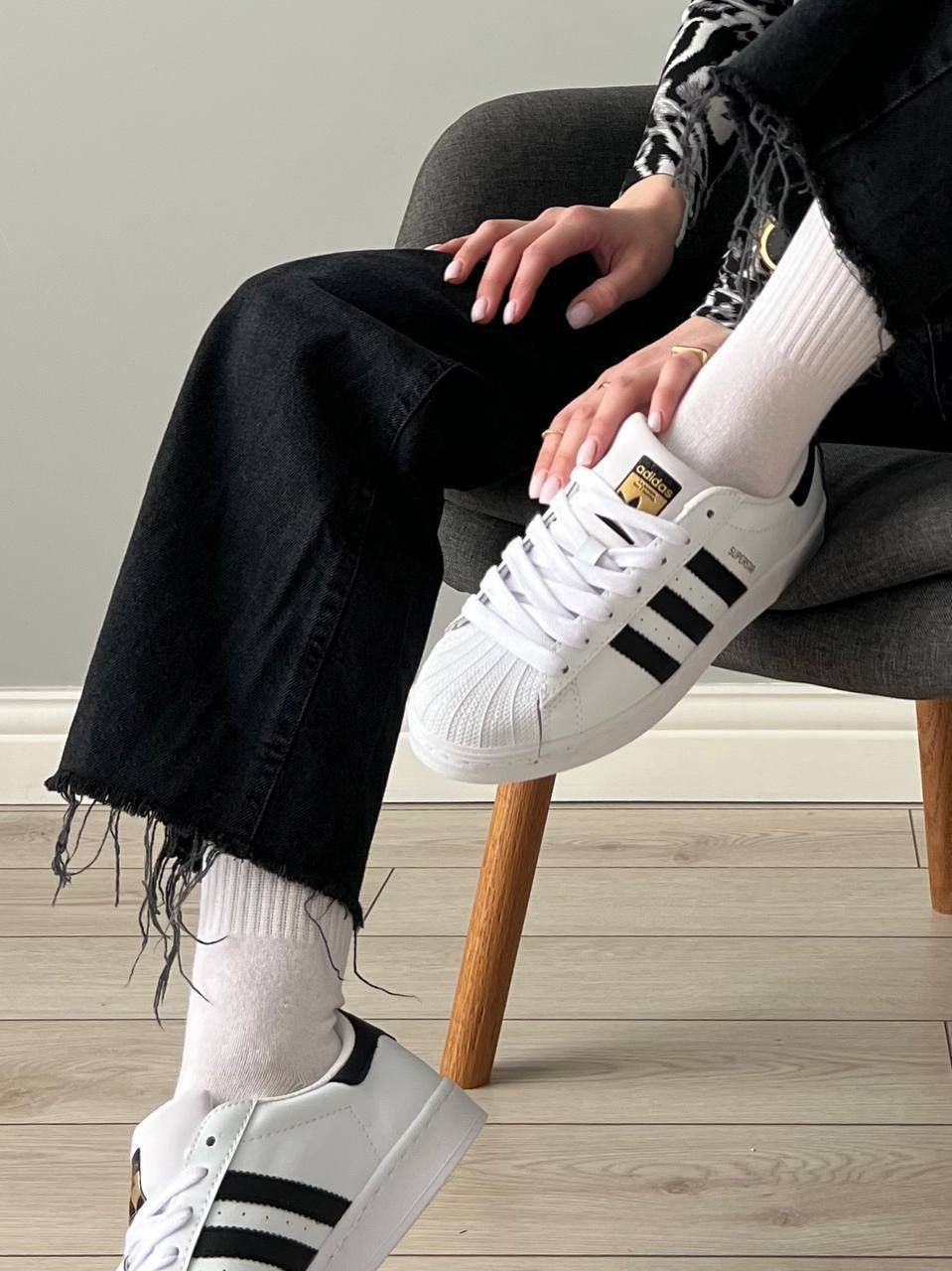 Adidas Superstar White Black