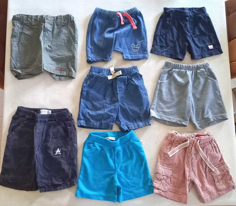 17 calções menino 9 a 12 meses