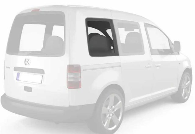 Автоскло бокове заднє праве VW Caddy 2004- коротка база.