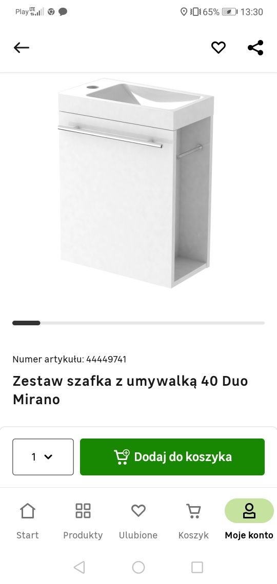 Szafka z umywalka