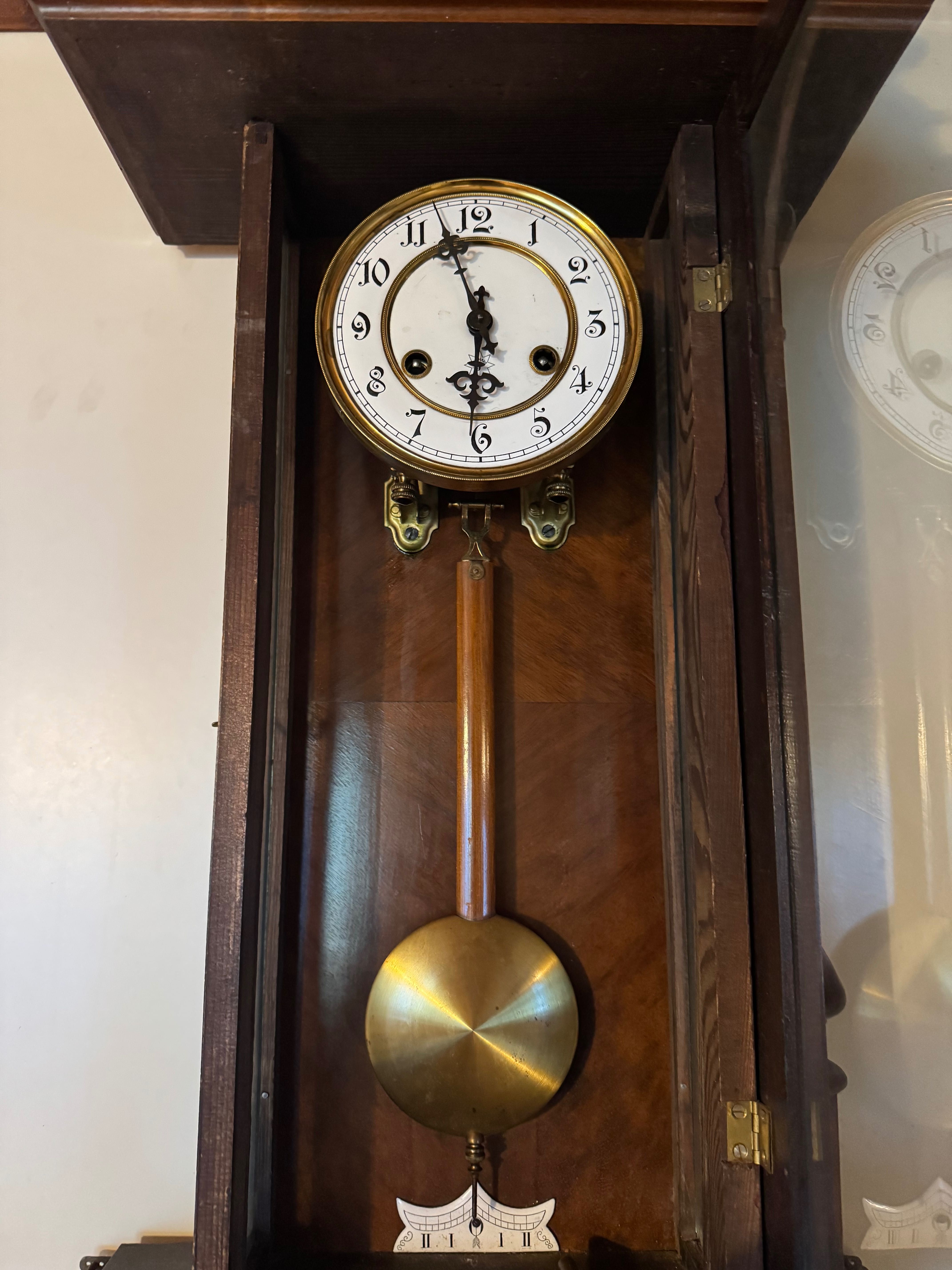 Zegar wiszący Junghans sygnatura 1890 r antyk mechaniczny scienny