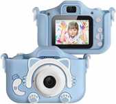 Aparat Cyfrowy Dla Dzieci Fotograficzny Niebieski Kotek Karta 4GB