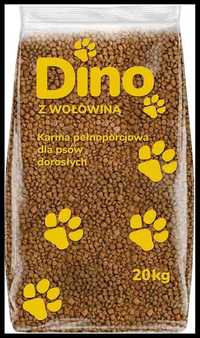 Sucha karma dla psów DINO 20kg z wołowiną