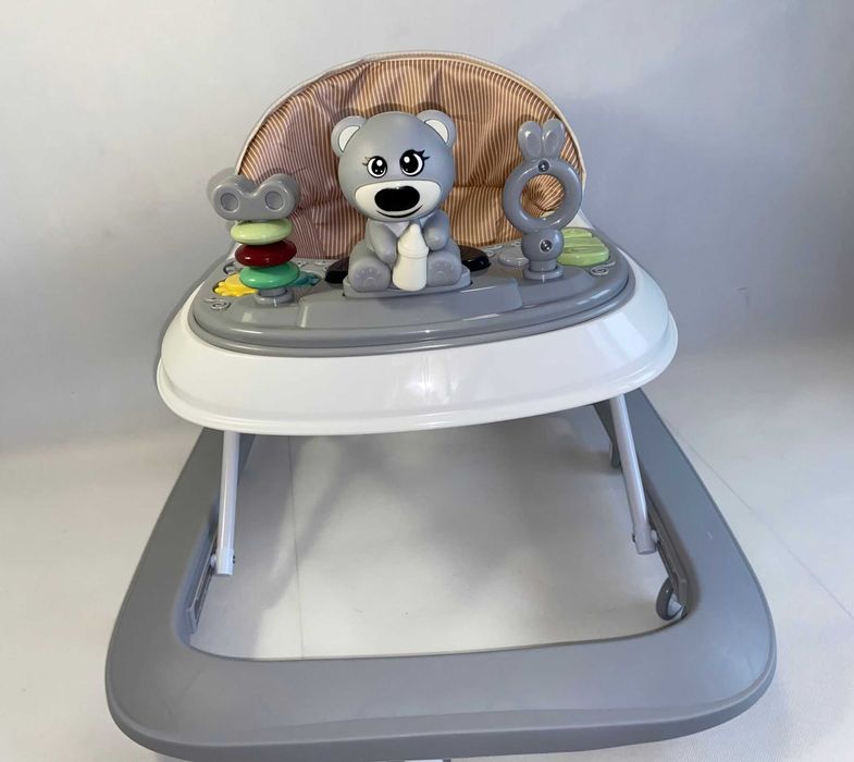 Chodzik dla dziecka MIŚ , miękkie oparcie, zabawki