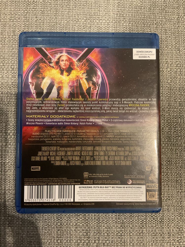 X-Man Mroczna Phoenix blueray pl