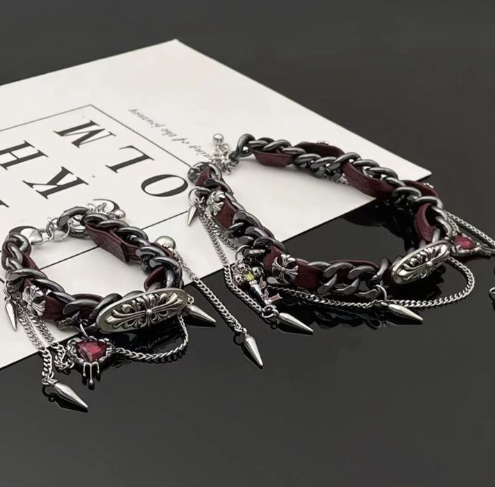 Чокер та браслет по типу chrome hearts