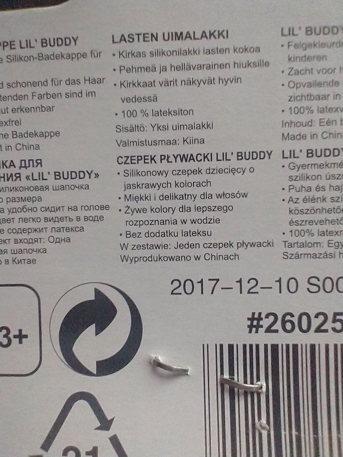 Czepek pływacki silikonowy dziecięcy 3-5 lat S na basen rybka Bestway