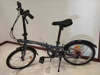 Bicicleta Dobrável  BTWIN FOLD 120 cinza