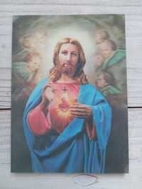Trójwymiarową pocztówka vintage retro Pan Jezus