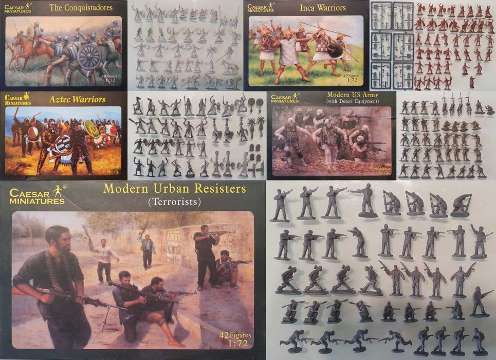 Наборы солдатиков Ceasar, DDS и Emhar в масштабе 1/72