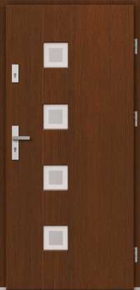 Solidne Drewniane Drzwi Zewnętrzne Wejściowe 90 Prawe Lewe