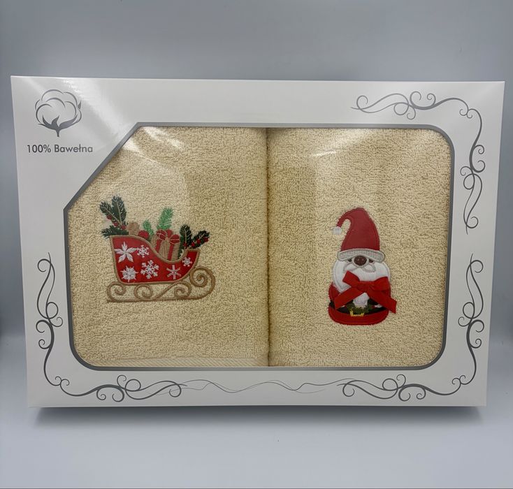 Świąteczny Zestaw Ręczników 100% Bawełna - Idealny na Prezent!