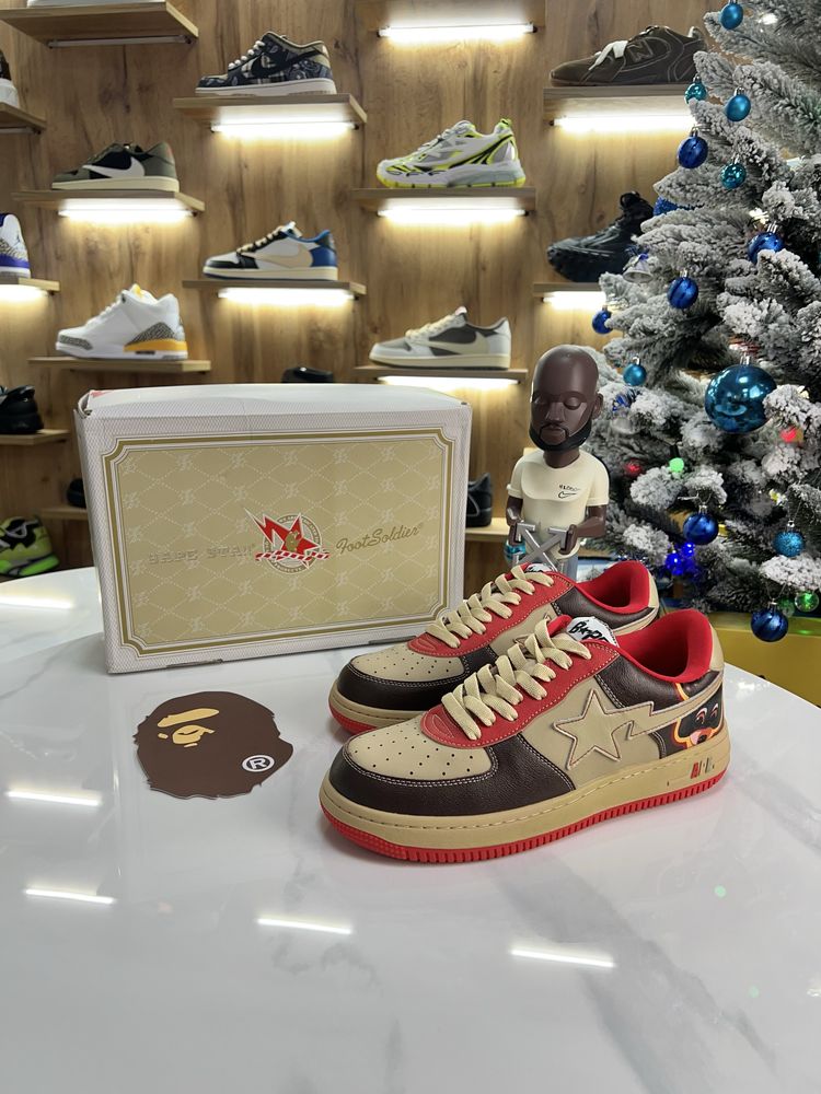 Кросівки BAPE STA A bathing Ape x Kanye West Brown / Red