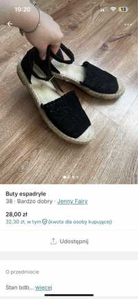 Buty espadryle 38