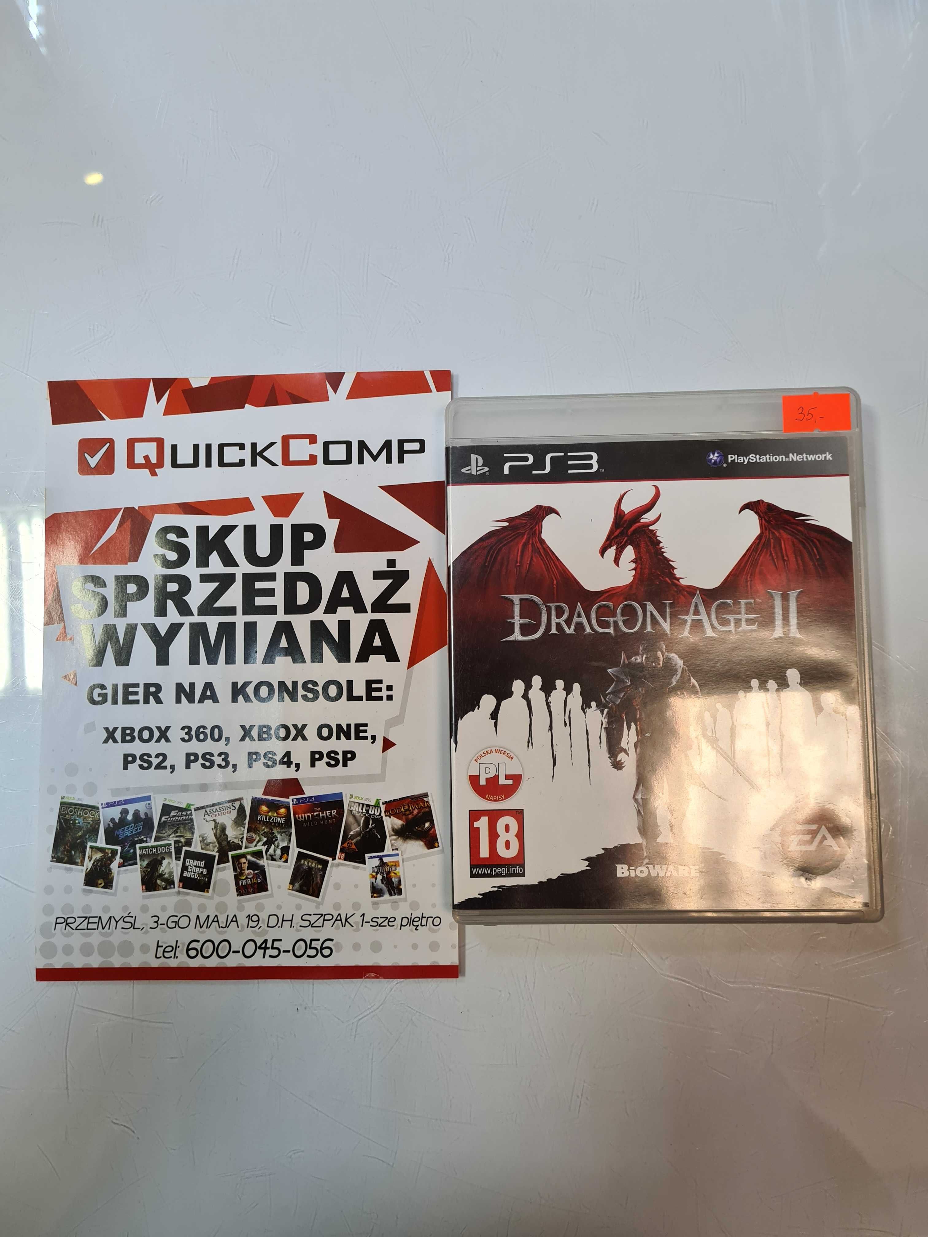 Gra PlayStation 3 PS3 Dragon Age II Gwarancja 1 Rok QUICK-COMP