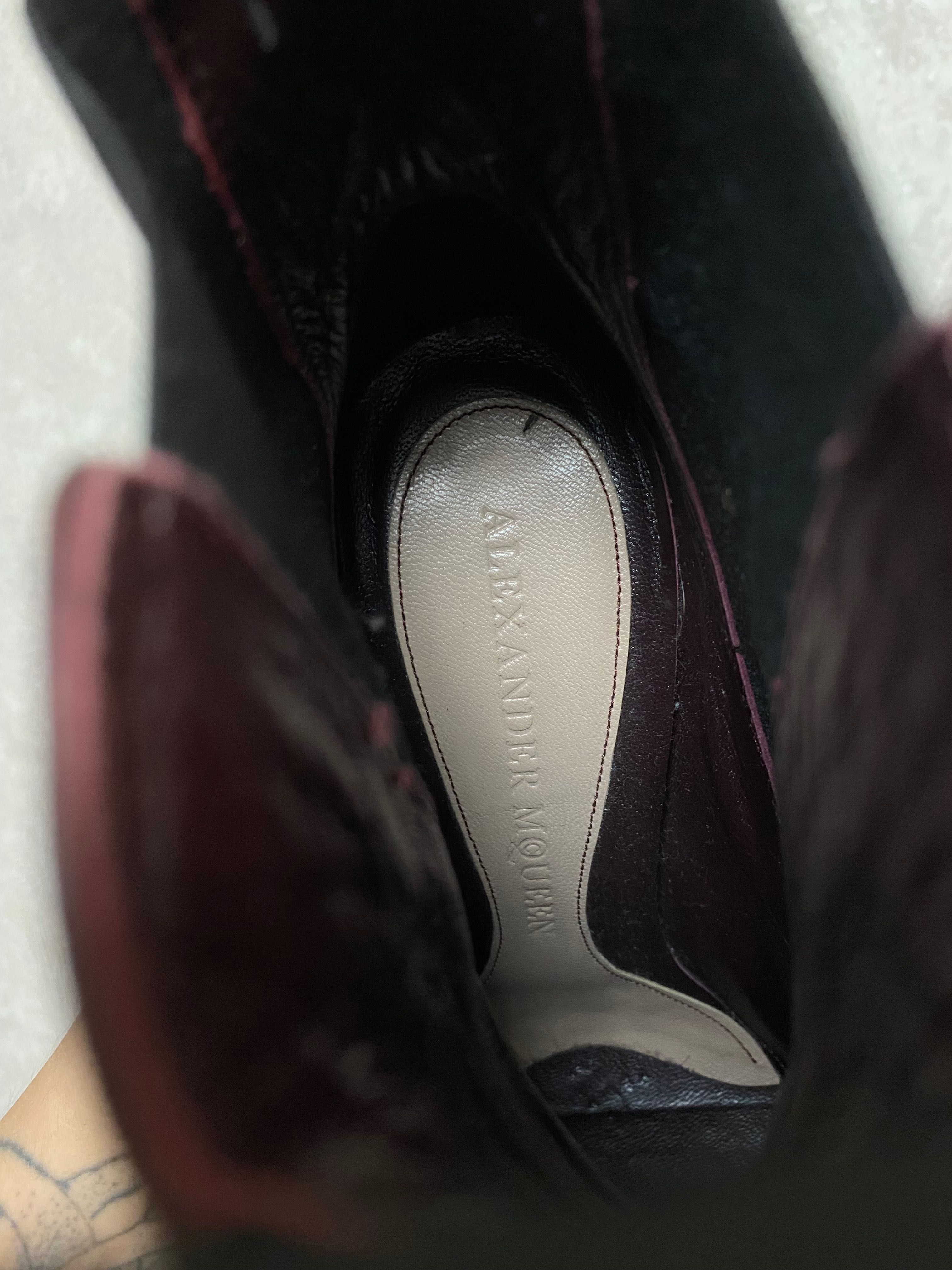 Alexander McQueen шкіряні боти ботинки на каблуку шпилька