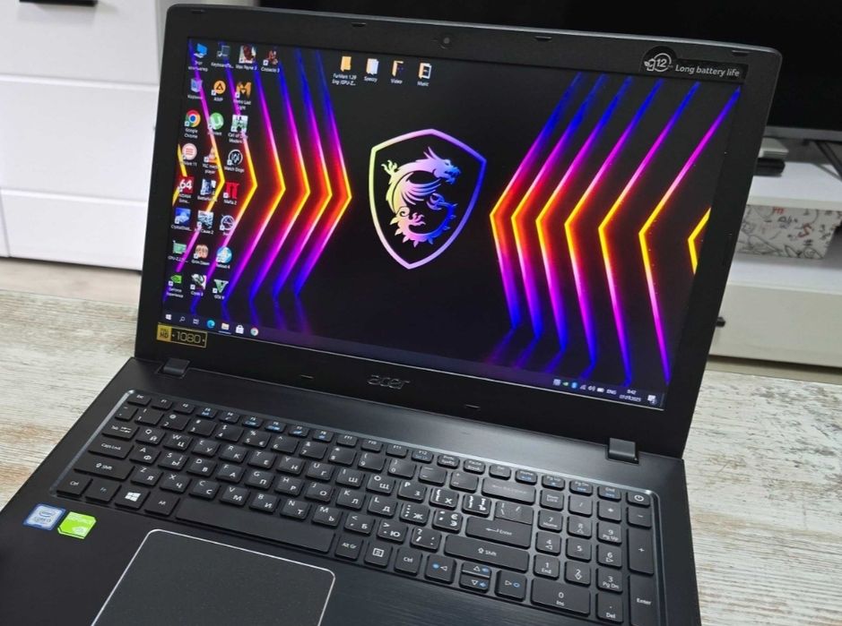 Игровой Acer 15.6" (Nvidia MX130/Core i3 7-gen/16GB ОЗУ/SSD M2+HDD/5ч