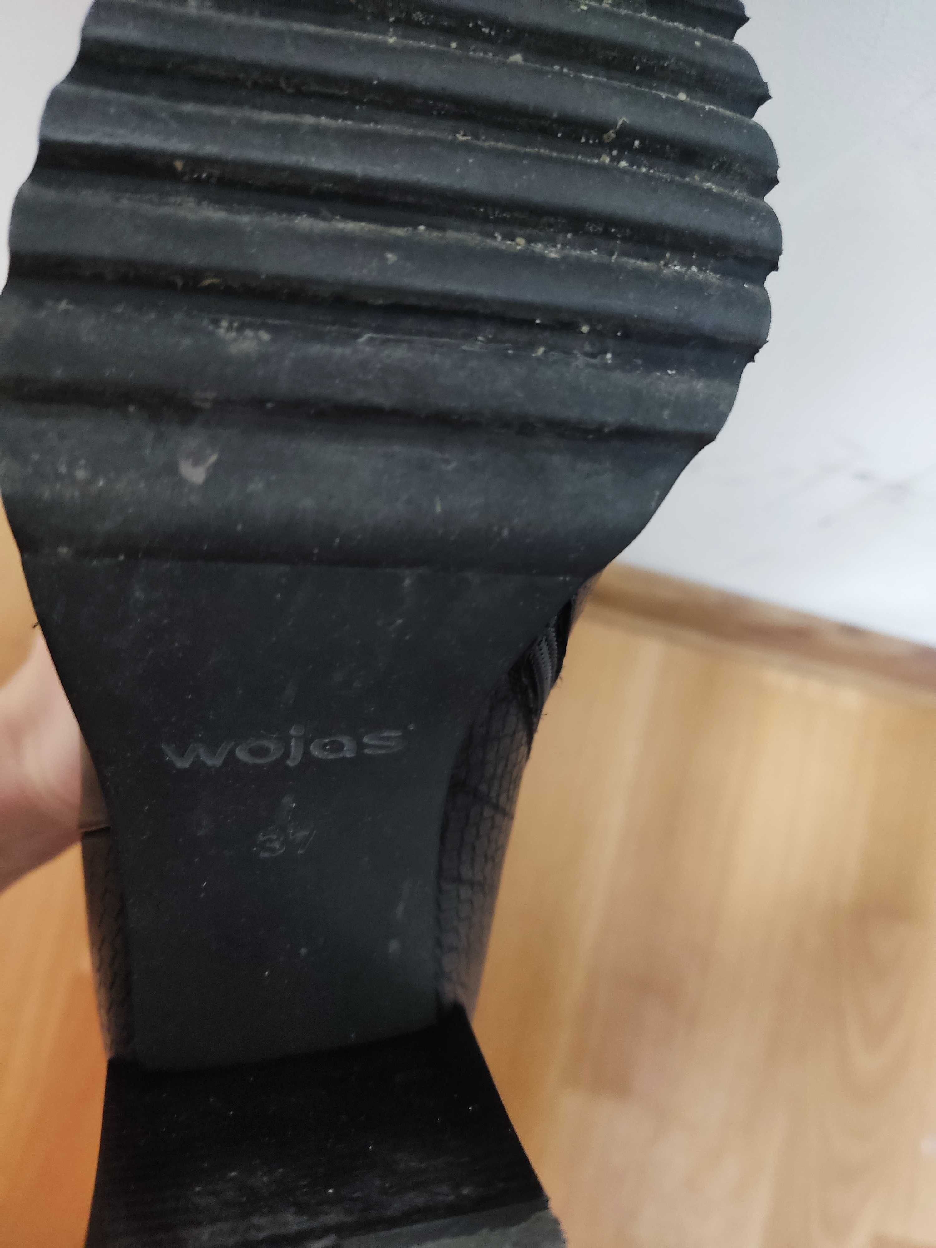 Buty kozaki czarne WOJAS 37 skóra