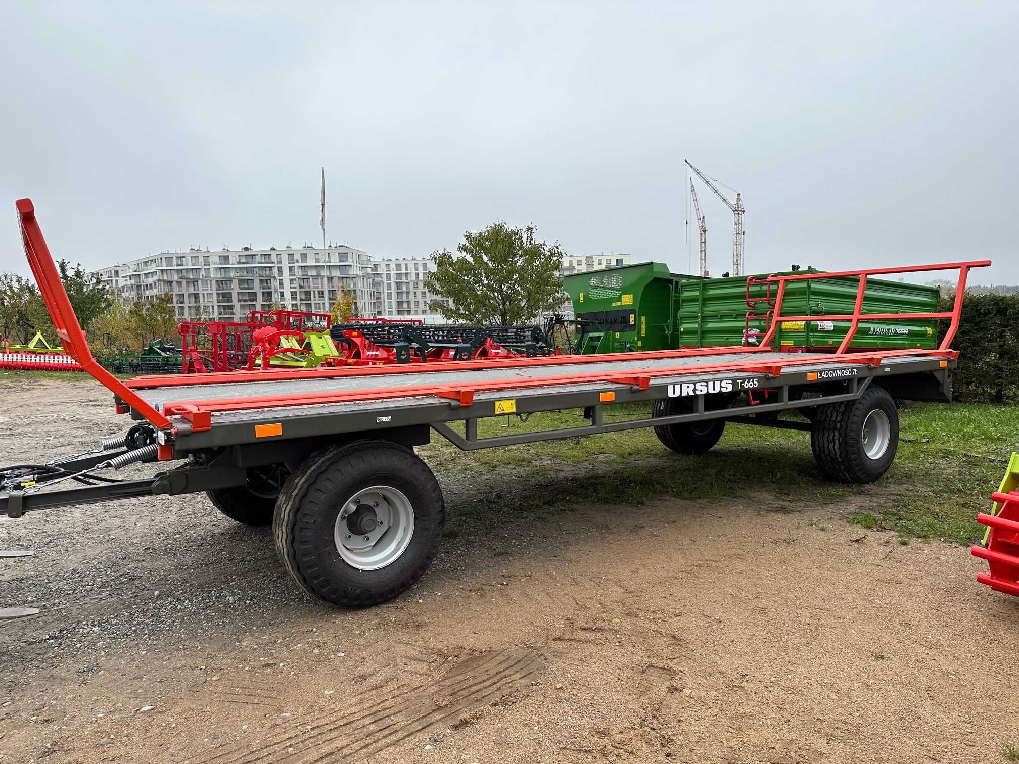 NOWA! Przyczepa do bel URSUS T665 Laweta platforma Pronar 7T Wielton